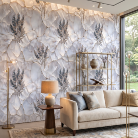 Luxury Stone Floral Italian Design Wallpaper (1/525301)