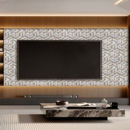 3D Geometric Pattern Self Adhesive Wallpaper (6192-3)