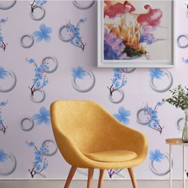 Floral Ring Pattern Self Adhesive Wallpaper (5329)
